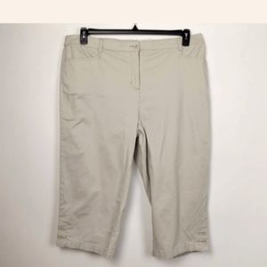 KAREN SCOTT  WOMENS PLUS  TUMMY CONTROL STONEWALL COMFORT CAPRIS 16W...#C-0063